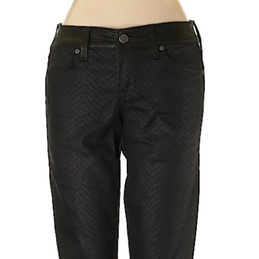 Level 99 Coated Denim black jeans